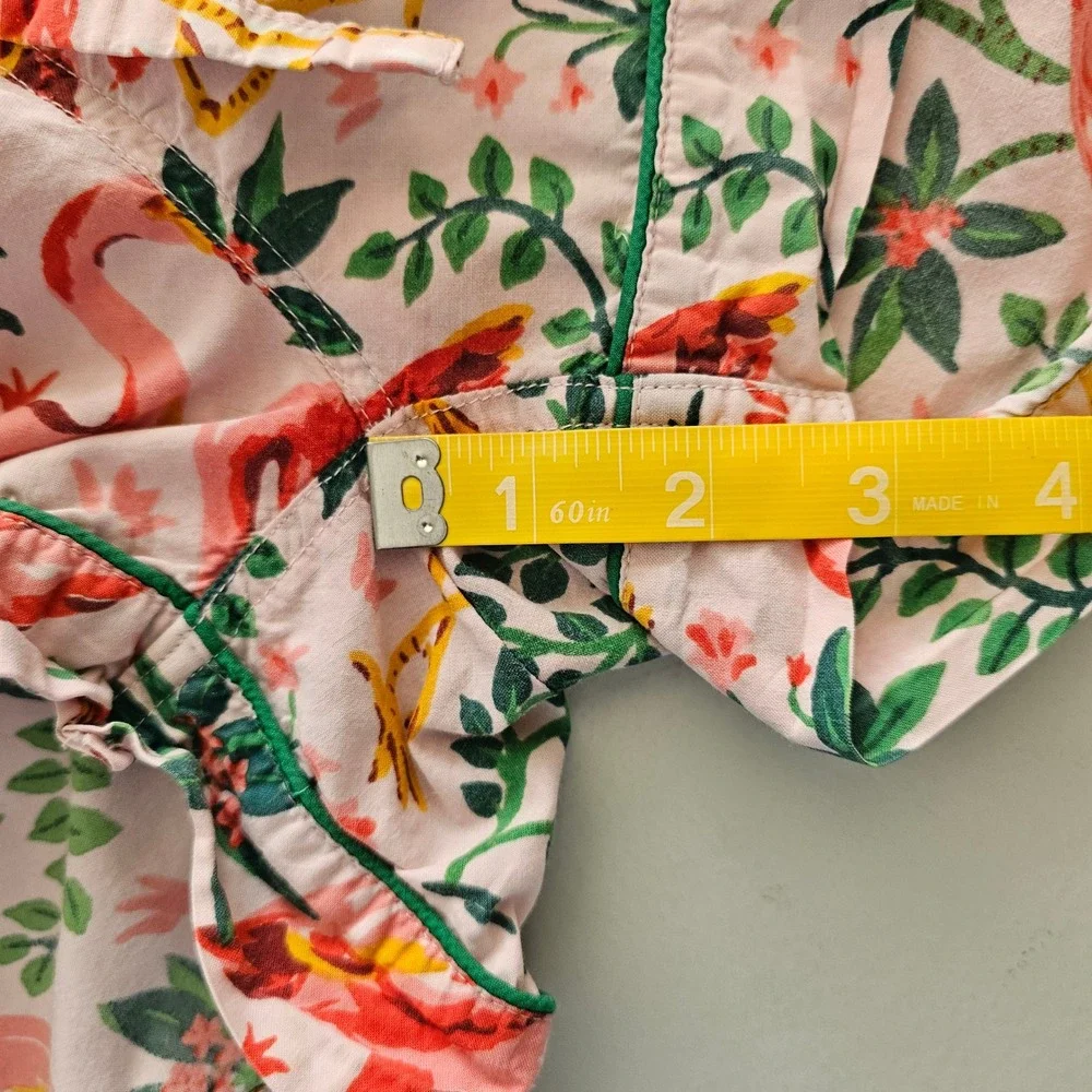 Printfresh Pajama Set 2X Pink Flamingo Organic Cotton Short Sleeve Shorts NWOT